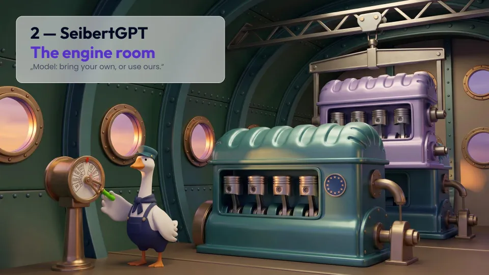 The engine room: SeibertGPT, our own model server in the EU