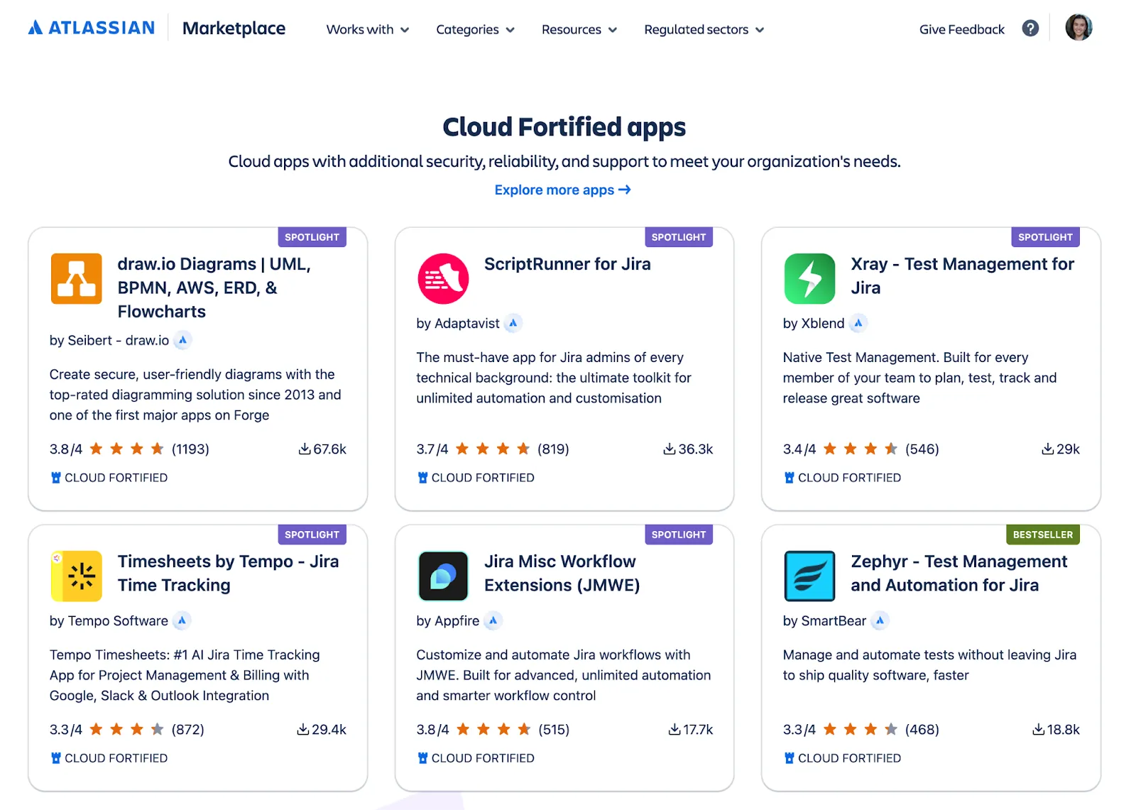 Cloud fortified apps in the Atlassian Marketplace