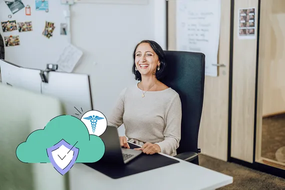 Healthcare IT administrator reviewing Atlassian Rovo HIPAA compliance settings