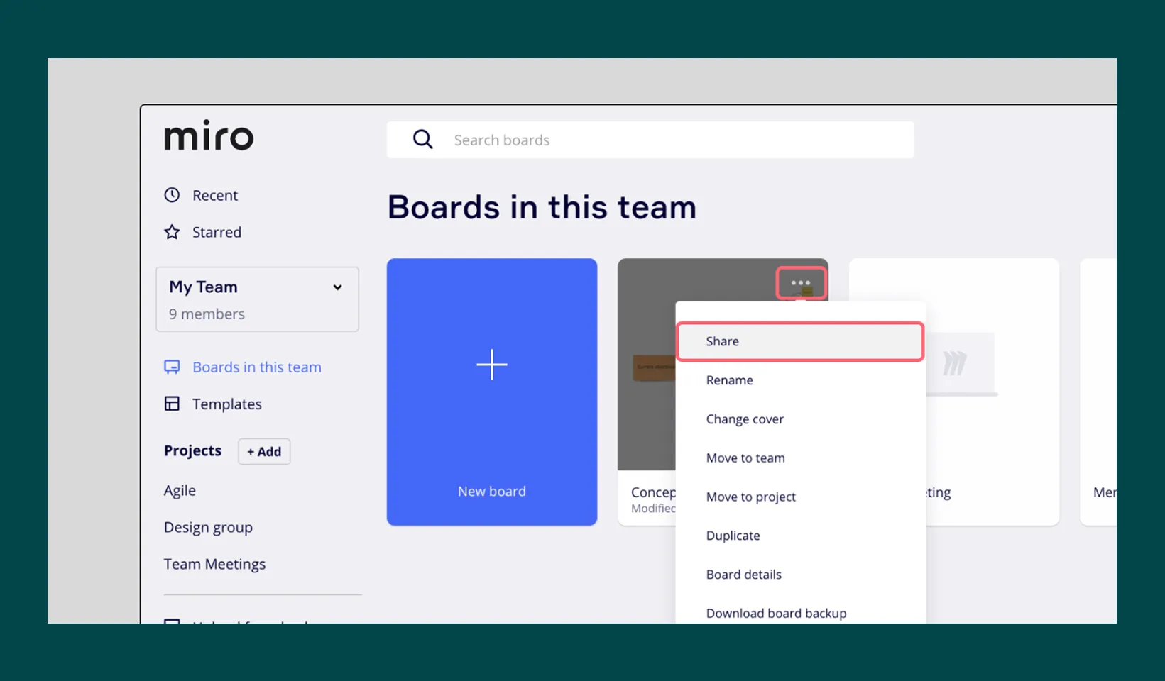 Share a Miro Board