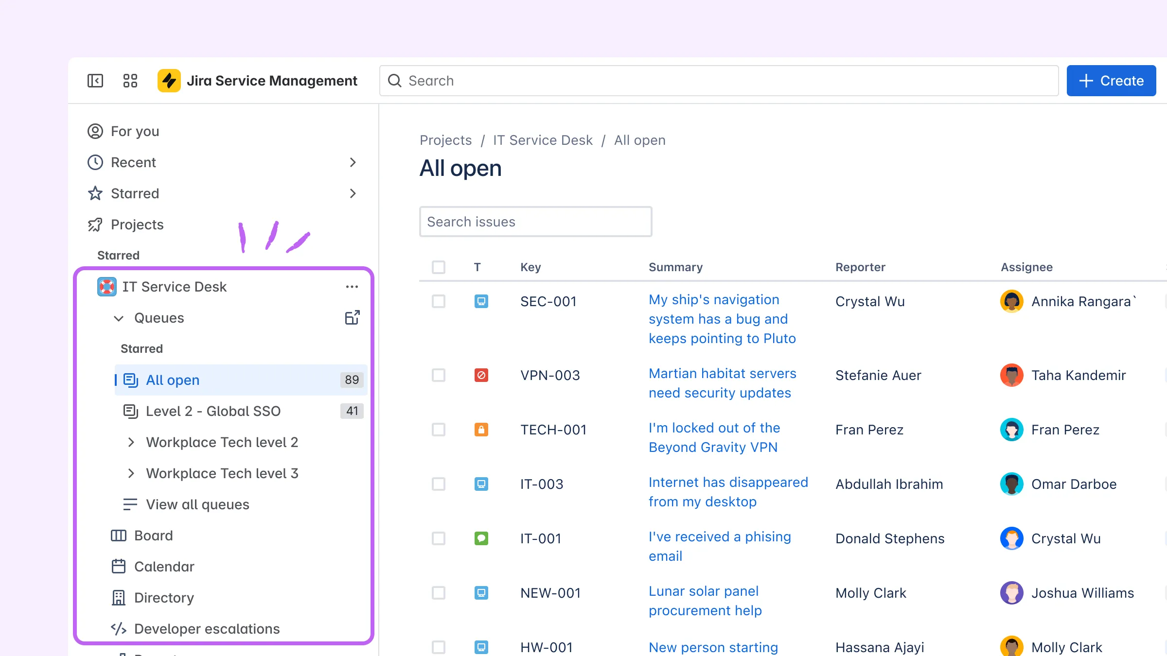 JSM New Navigation Queue view