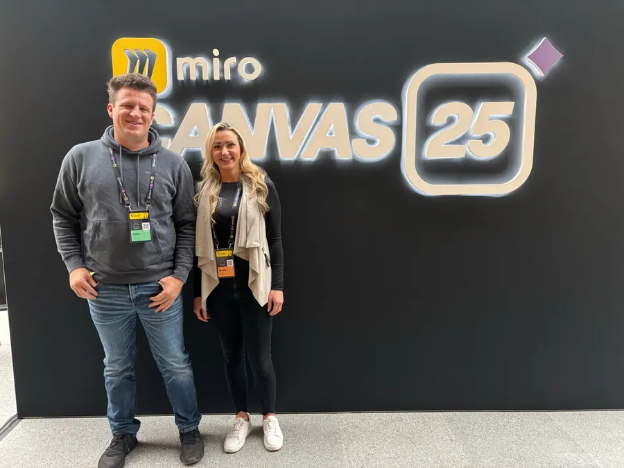 Two Seibert team members at Miro Canvas 25