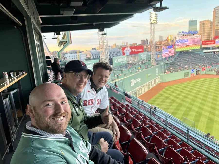 Three Seibert team members at Fenway Park